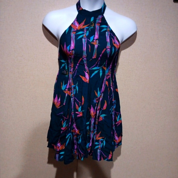 Kimchi Blue Teal Floral Dress Size S - Picture 1 of 5